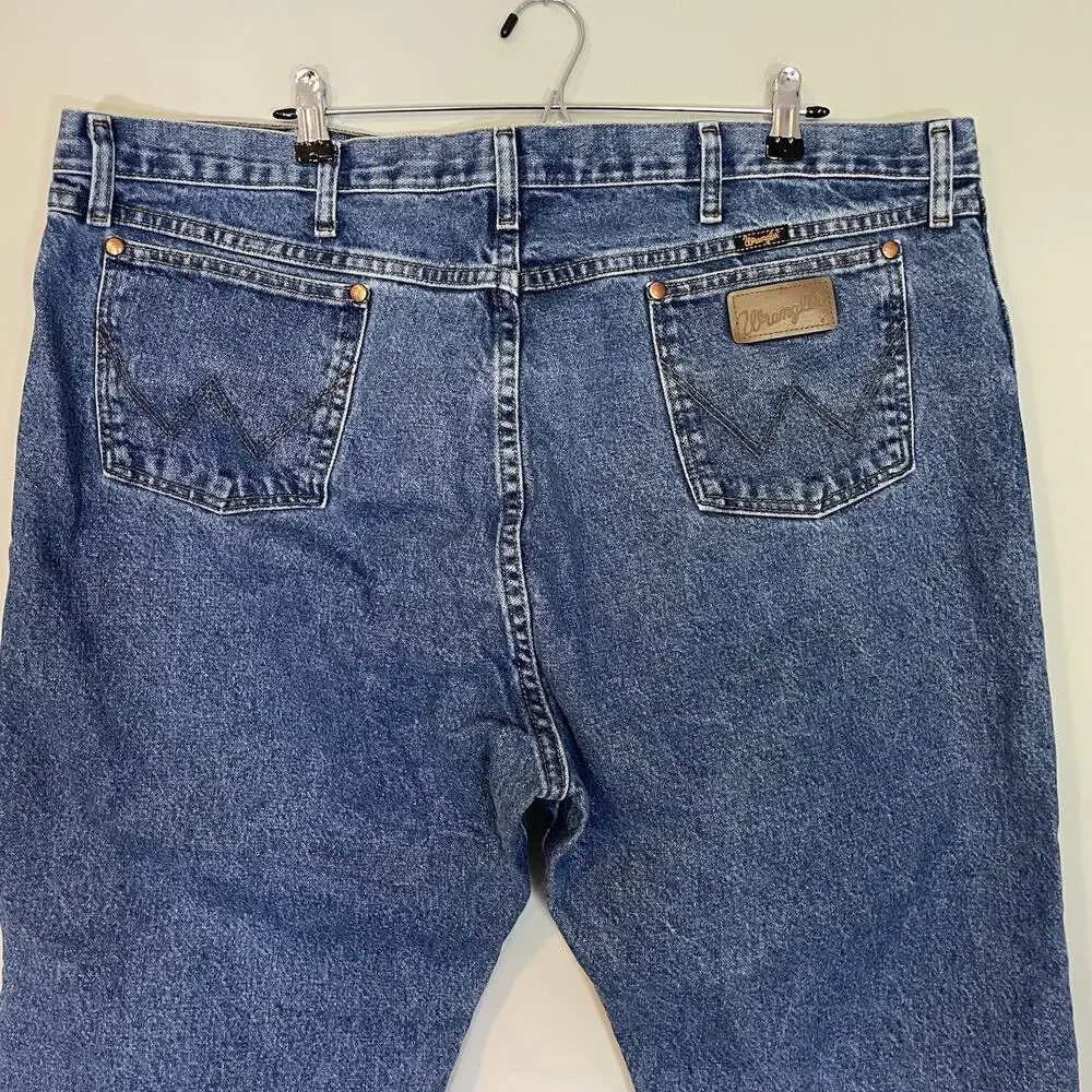 Wrangler 13MWZGK Cowboy Cut‎ Original Fit Blue Denim Jeans Men's 46x30 Rodeo